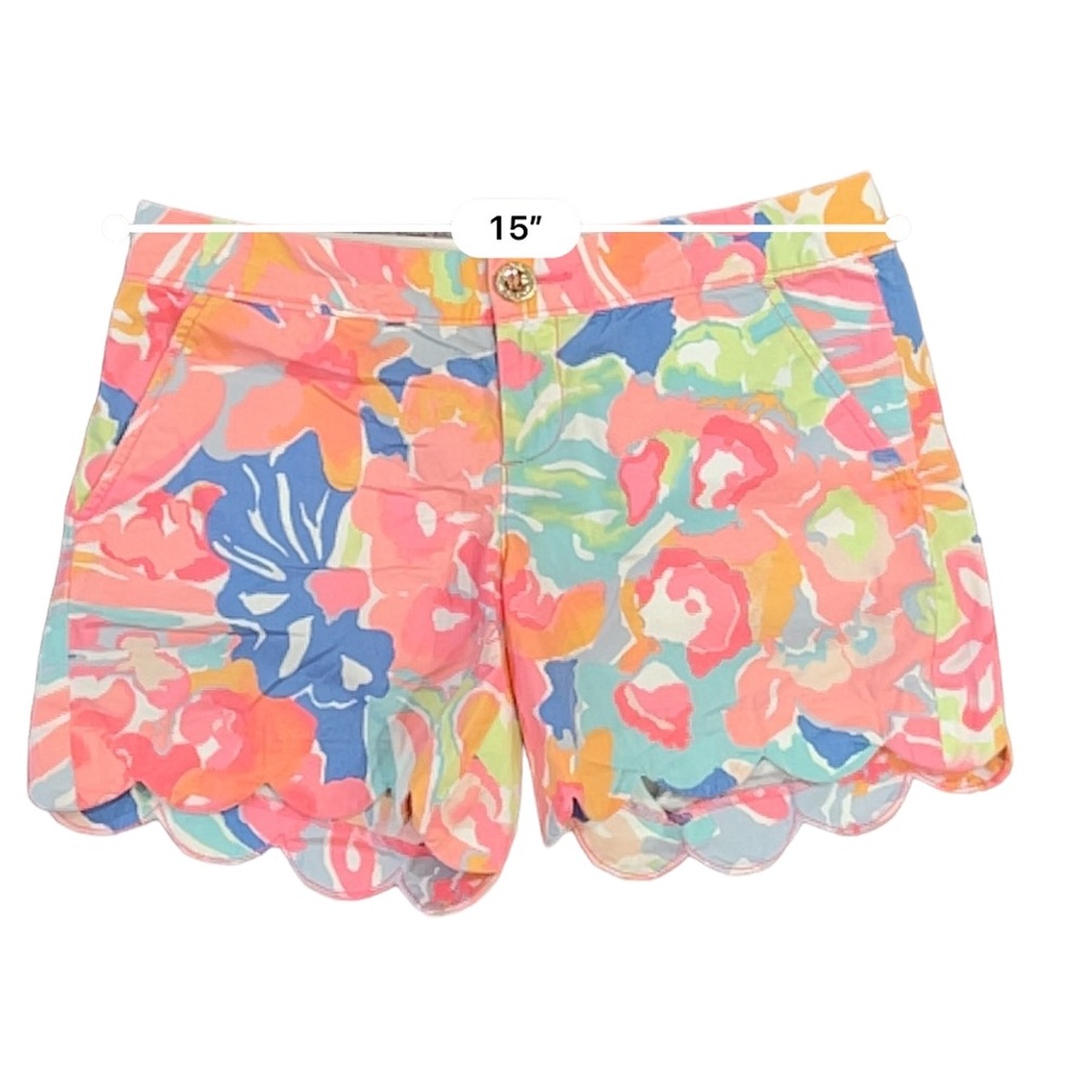Lilly Pulitzer Buttercup Scallop Shorts - Size 0 - Picture 4 of 7